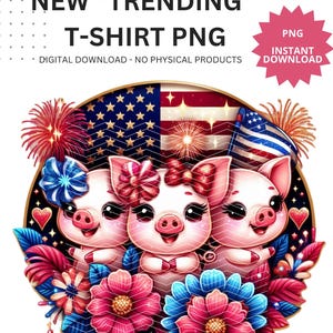 4 juillet cochon PNG Retro America Png, USA 4 juillet fête de l'indépendance, drôle de sublimation patriotique pour clipart 4 juillet