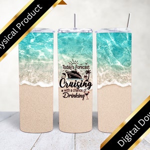 DIGITAL File Cruising Tumbler, Custom Digital PNG Cruising Tumbler, Cruise Tumbler File, Beach Tumbler Wrap File, Vacation Tumbler D2