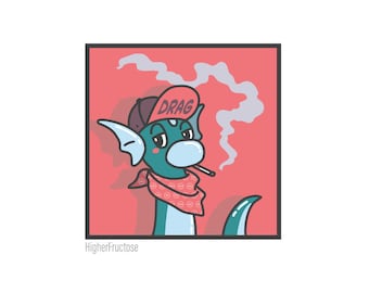 Dratini - 8 x 8 Pokémon Illustration Art Print