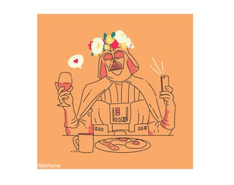 Brunch Vader - 8 x 8 Star Wars Illustration Art Print