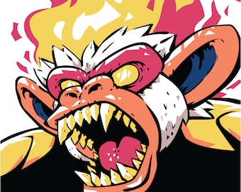 Infernape - 11 x 14 Pokémon Illustration Art Print