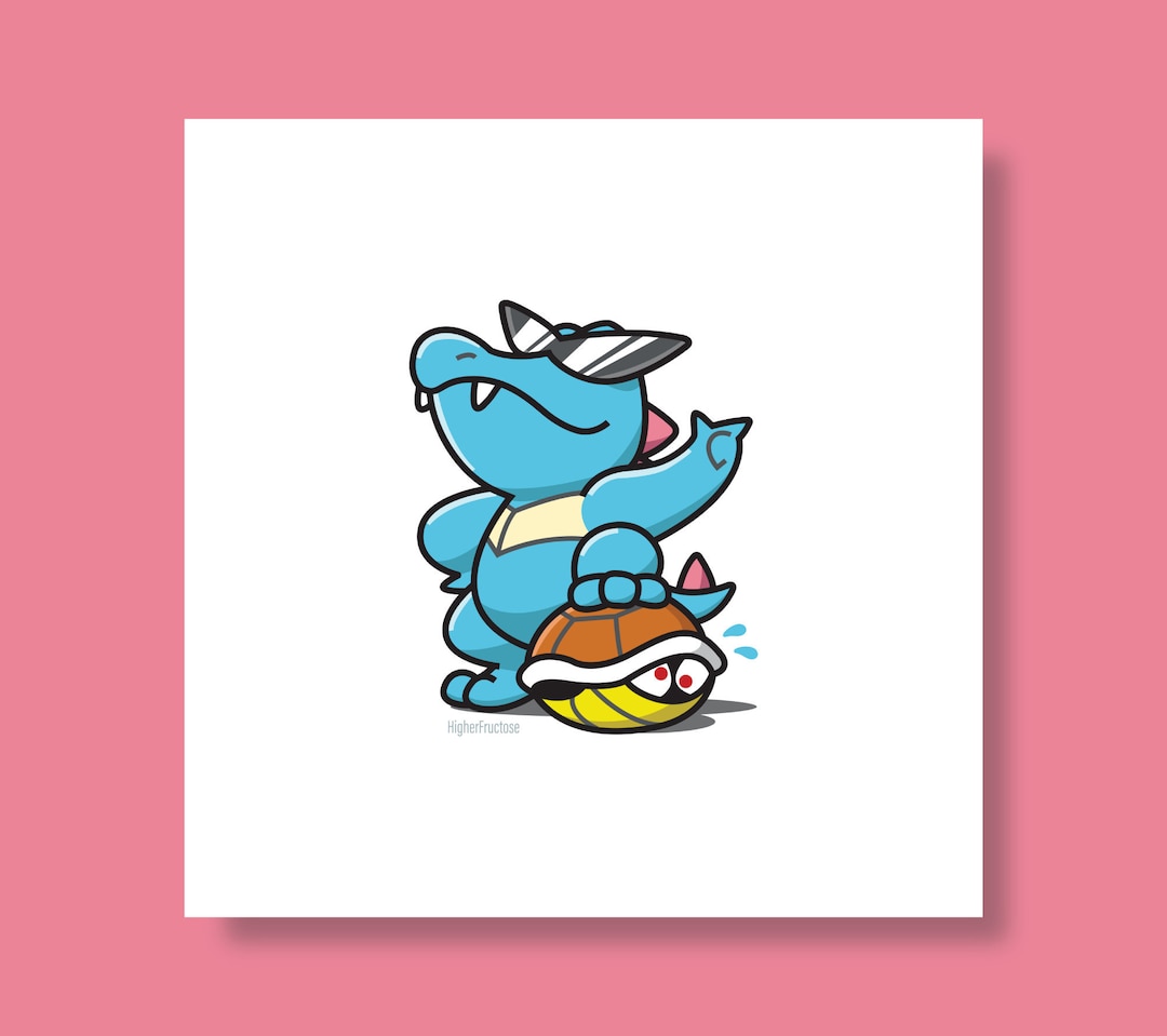 ワニノコ隊 - 8 x 8 ポケモンイラストアートプリント - Etsy 日本