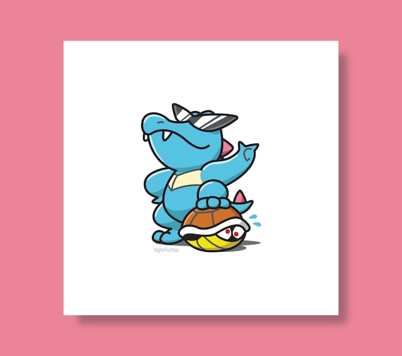 ワニノコ隊 - 8 x 8 ポケモンイラストアートプリント - Etsy 日本