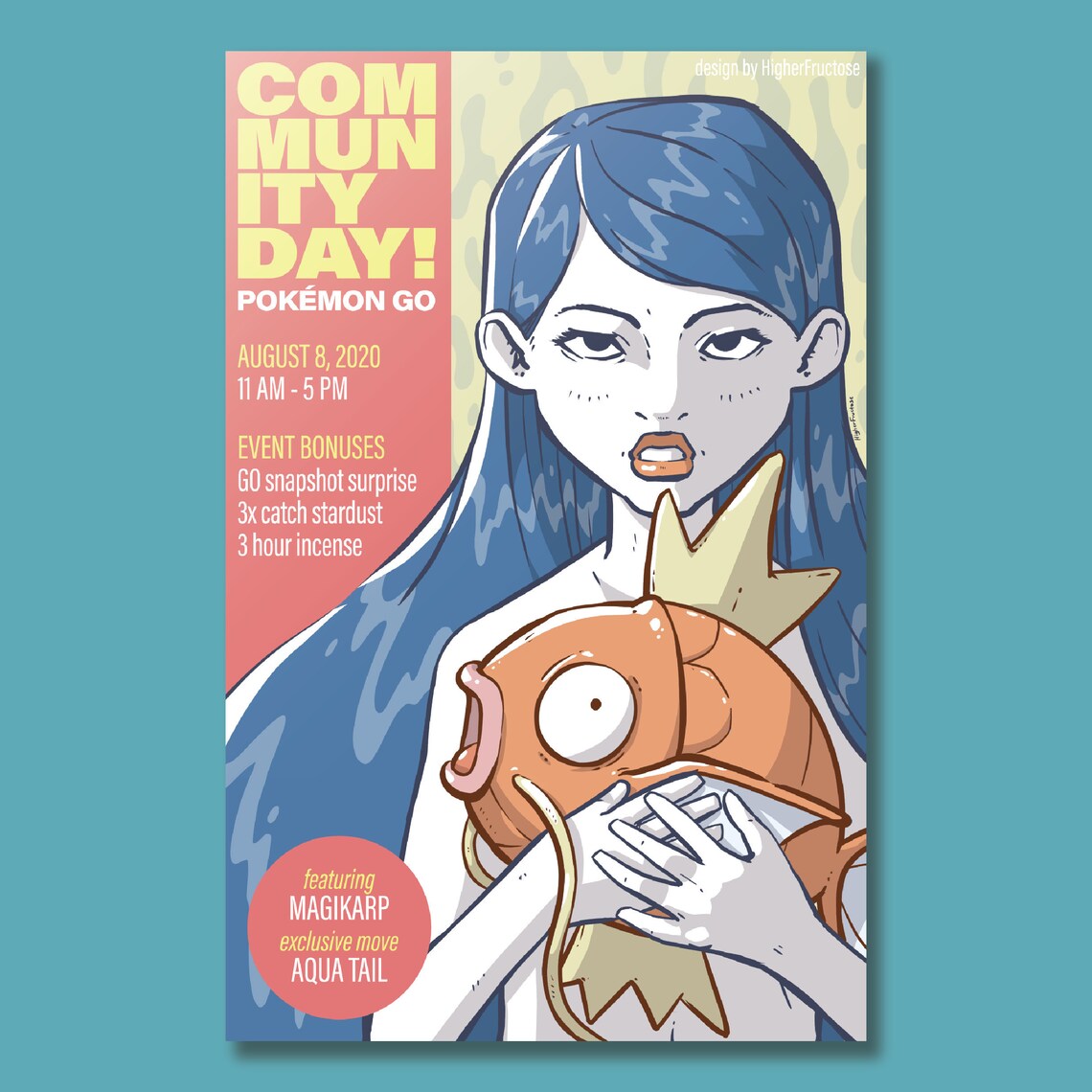 Pokémon GO Magikarp Community Day 11 x 14 Poster Limited Etsy