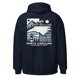 North Carolina Mountains to Coast Hoodie - Support Hurricane Helene Relief - Scenic Hoodie for Nature Lovers - 100% of Profits Donated