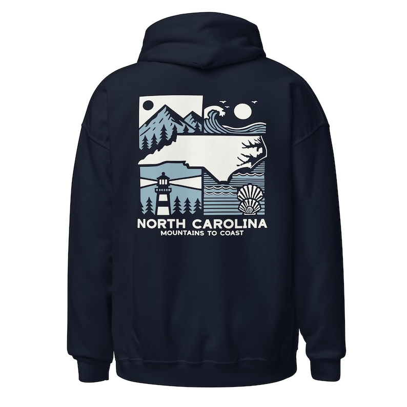 North Carolina Mountains to Coast Hoodie - Support Hurricane Helene Relief - Scenic Hoodie for Nature Lovers - 100% of Profits Donated