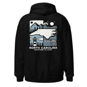 North Carolina Mountains to Coast Hoodie - Support Hurricane Helene Relief - Scenic Hoodie for Nature Lovers - 100% of Profits Donated