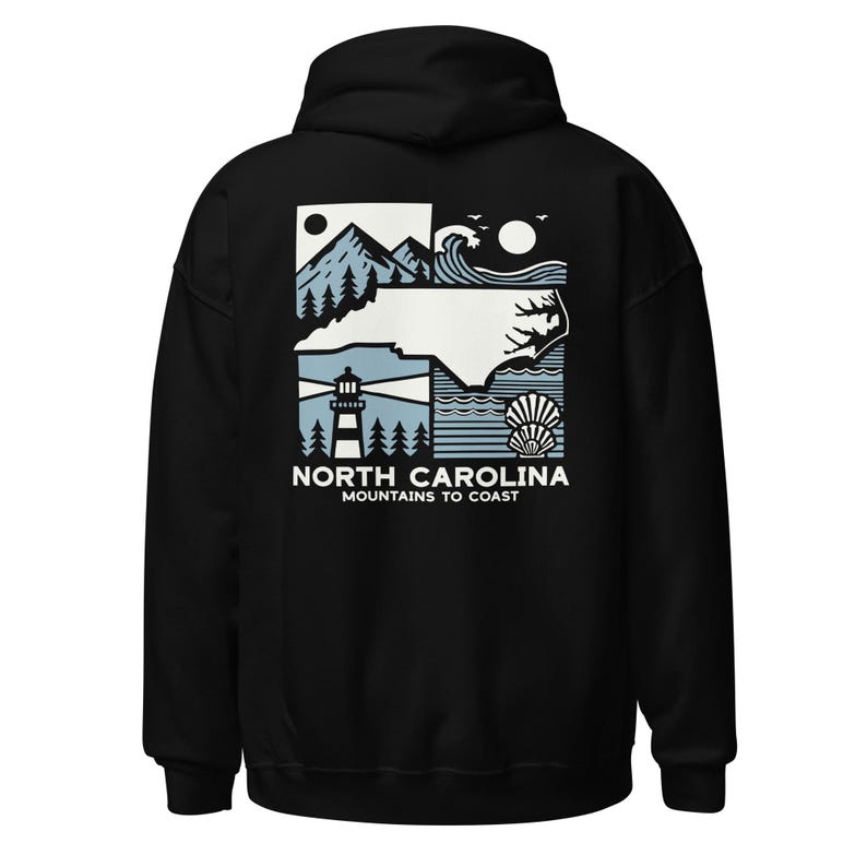 North Carolina Mountains to Coast Hoodie - Support Hurricane Helene Relief - Scenic Hoodie for Nature Lovers - 100% of Profits Donated