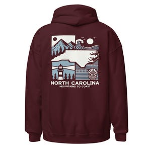 North Carolina Mountains to Coast Hoodie - Support Hurricane Helene Relief - Scenic Hoodie for Nature Lovers - 100% of Profits Donated