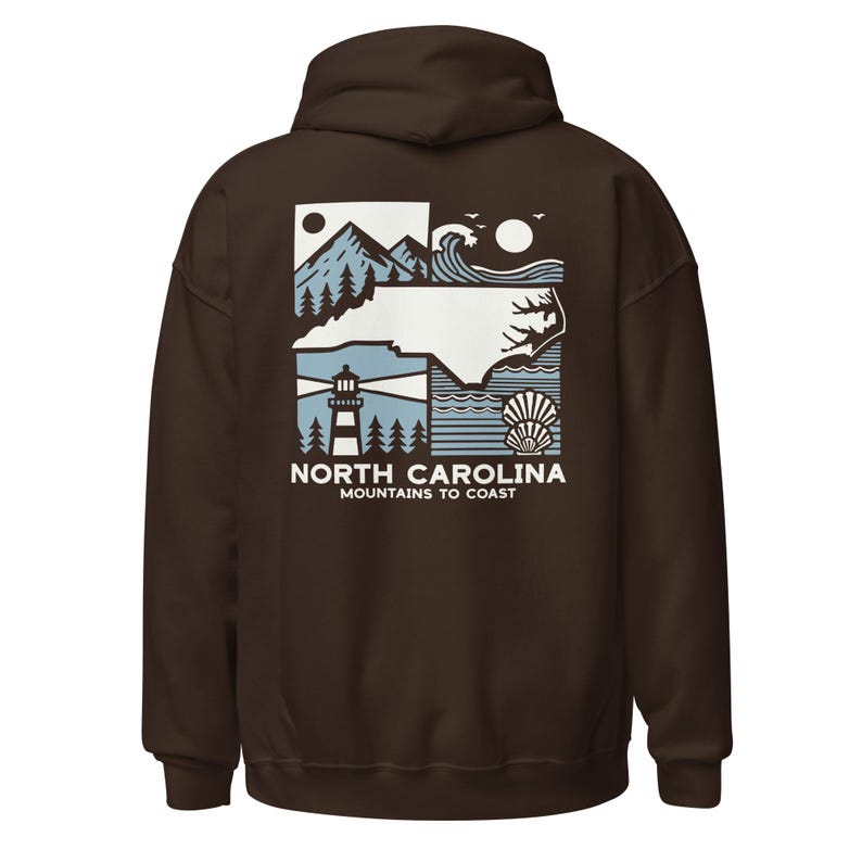 North Carolina Mountains to Coast Hoodie - Support Hurricane Helene Relief - Scenic Hoodie for Nature Lovers - 100% of Profits Donated