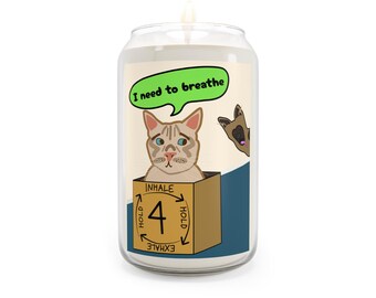 I Need to Breathe Cat Box-Breathing Candle | Candle | Mental Health