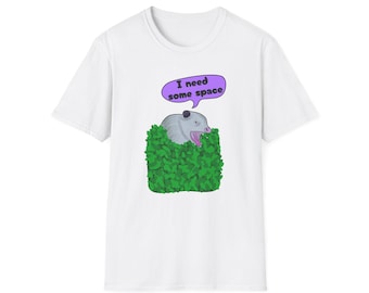 Overwhelmed Opossum T-Shirt | Cute Illustration