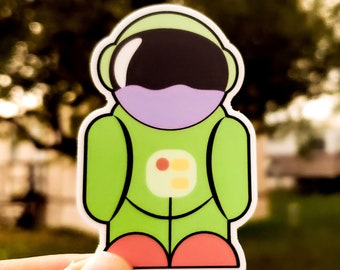 Cute Astronaut Sticker | Matte Finish | Laptop Sticker | Great For Personalization | Space Theme