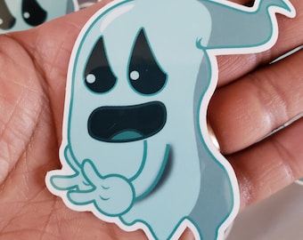 Cute Ghost Sticker | Vinyl | Die-cut | Fun Sticker | Water Bottle Sticker | Laptop Sticker | Glossy Sticker