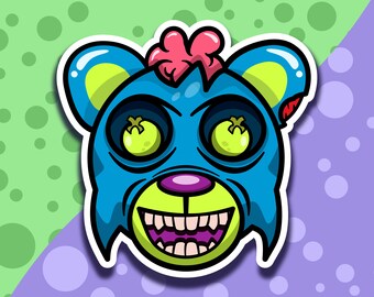 Trippy Sticker Zombie Bear