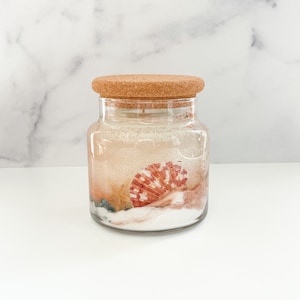 Ocean Art Candle // Custom Scent Candle For Gift Box // Candle For Holiday Gift // Beach Lovers Gift //Sea Shells and Sand // Teakwoodcandle