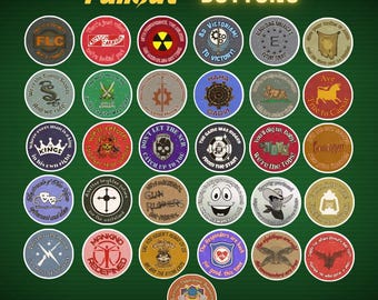 Fallout Faction Inspired Handmade Buttons- Fallout 1/2, 3, New Vegas, 4, and 76!