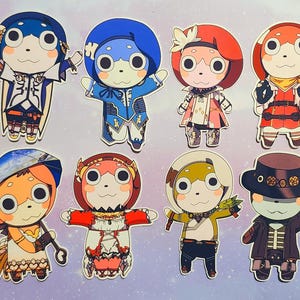 Geschichten von Zestiria inspirierte Normin handgemachte Aufkleber - Sorey, Mikelo, Rose, Alisha, Lailah, Edna, Dezel und Zavied