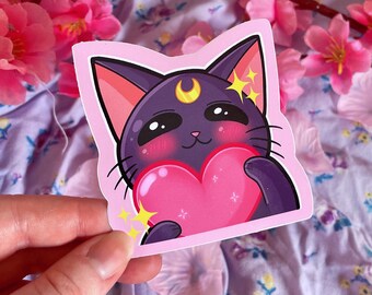 Kawaii Pink Luna Sailor Moon Heart 90s Anime Style Etsy