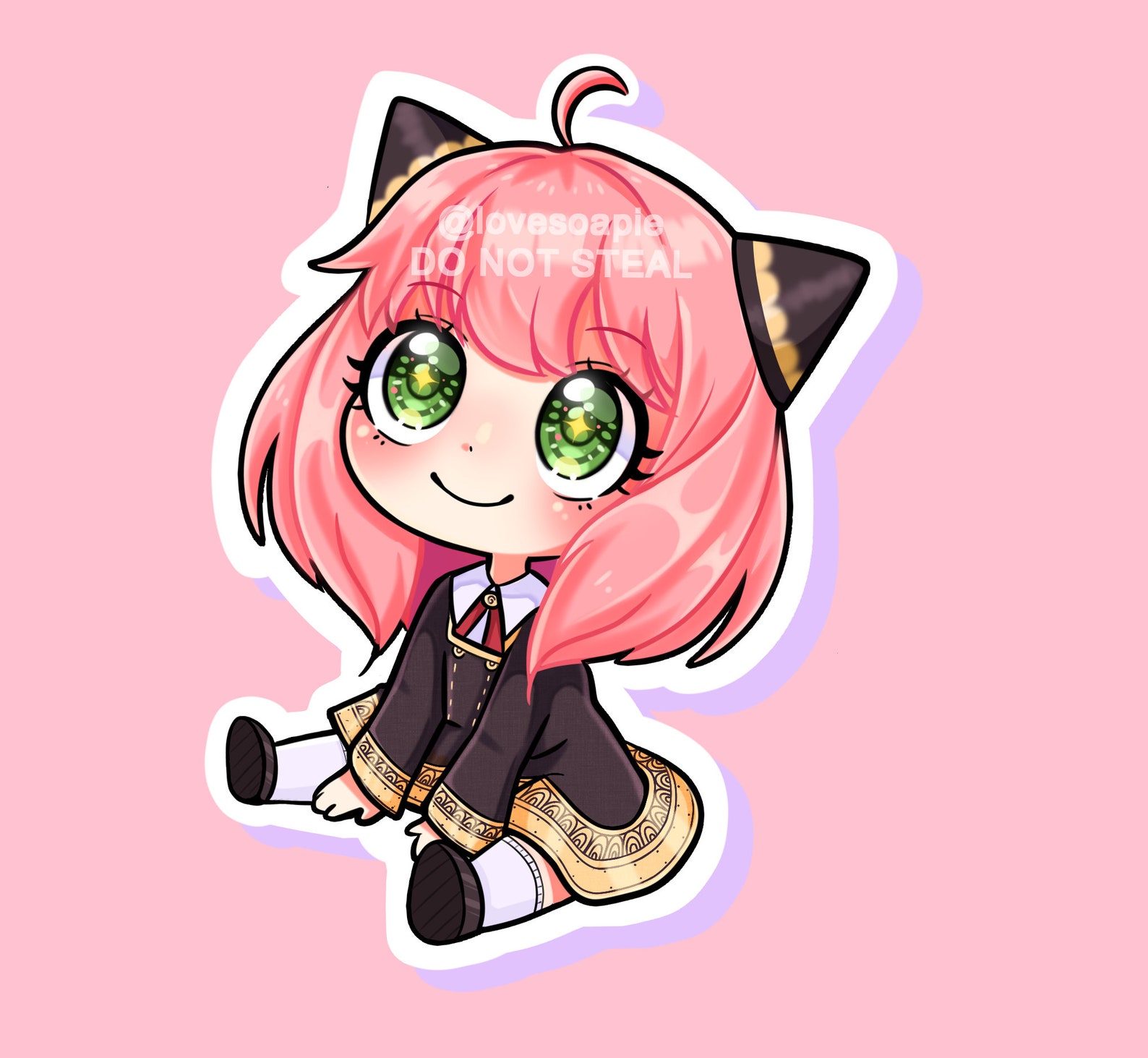 Cute Chibi Anya Spy X Family Waterproof Vinyl Die Cut Etsy Finland