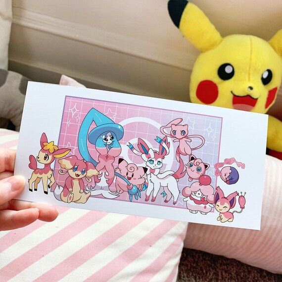 Pink Pokemon Print Etsy