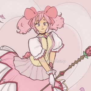 Madoka Magica Inspired Mini Art Print