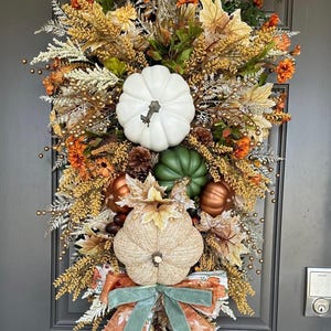 Elegant Autumn Swag Wreath