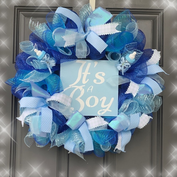 Its a Boy Wreath - Etsy