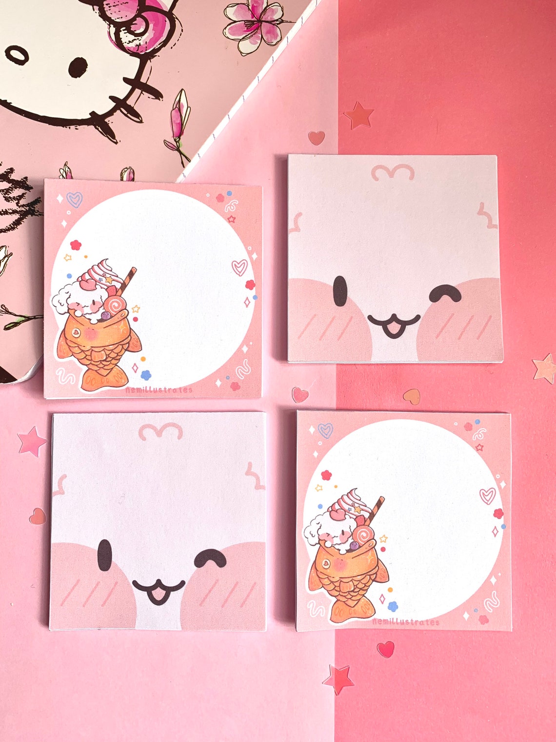 Cute Handmade Notepads Stationary Memopads Etsy
