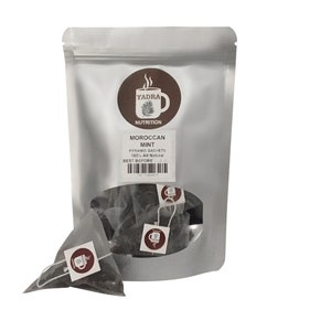 Moroccan Mint Herb Pyramid Sachets Herbal Tea ICED or HOT