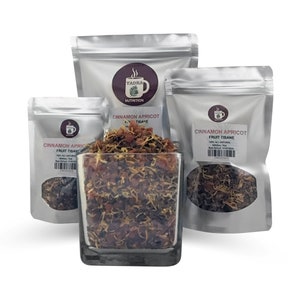 Cinnamon Apricot Tisane Herbal Loose Tea CAFFEINE FREE served Iced or Hot