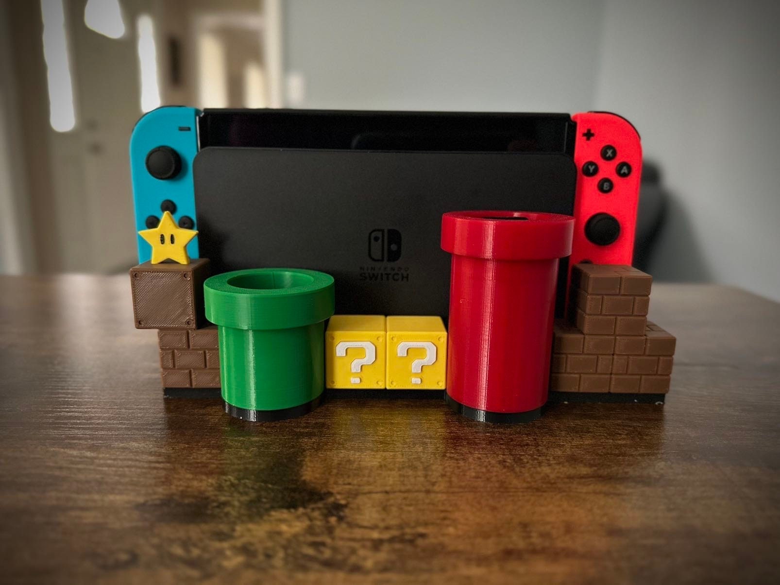 Fordøjelsesorgan Missionær hele Nintendo Switch Stand Mario Themed Dock - Etsy