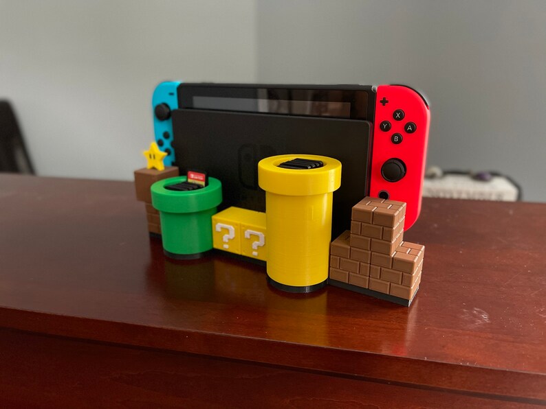 Nintendo Switch Stand Mario Themed Dock Etsy