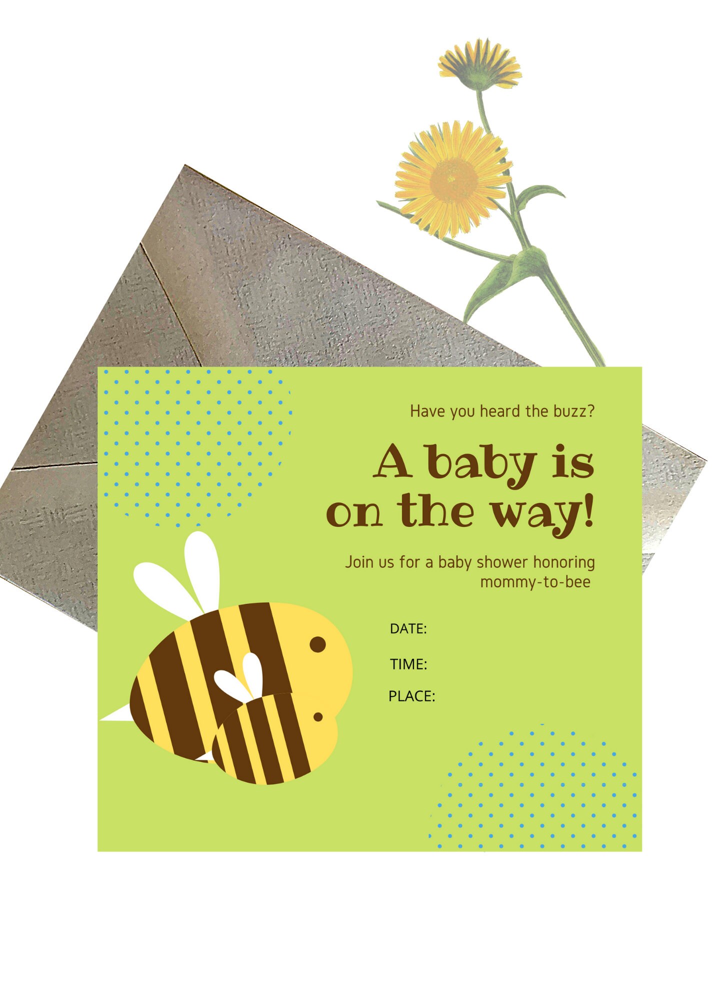 Baby shower invitation postcard Etsy