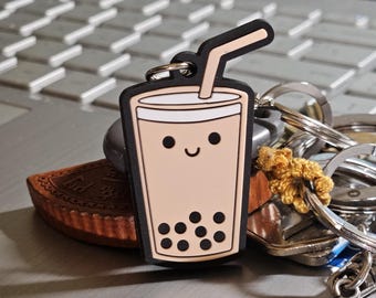 Adorable Bubble Tea Keychain: Kawaii Boba Charm