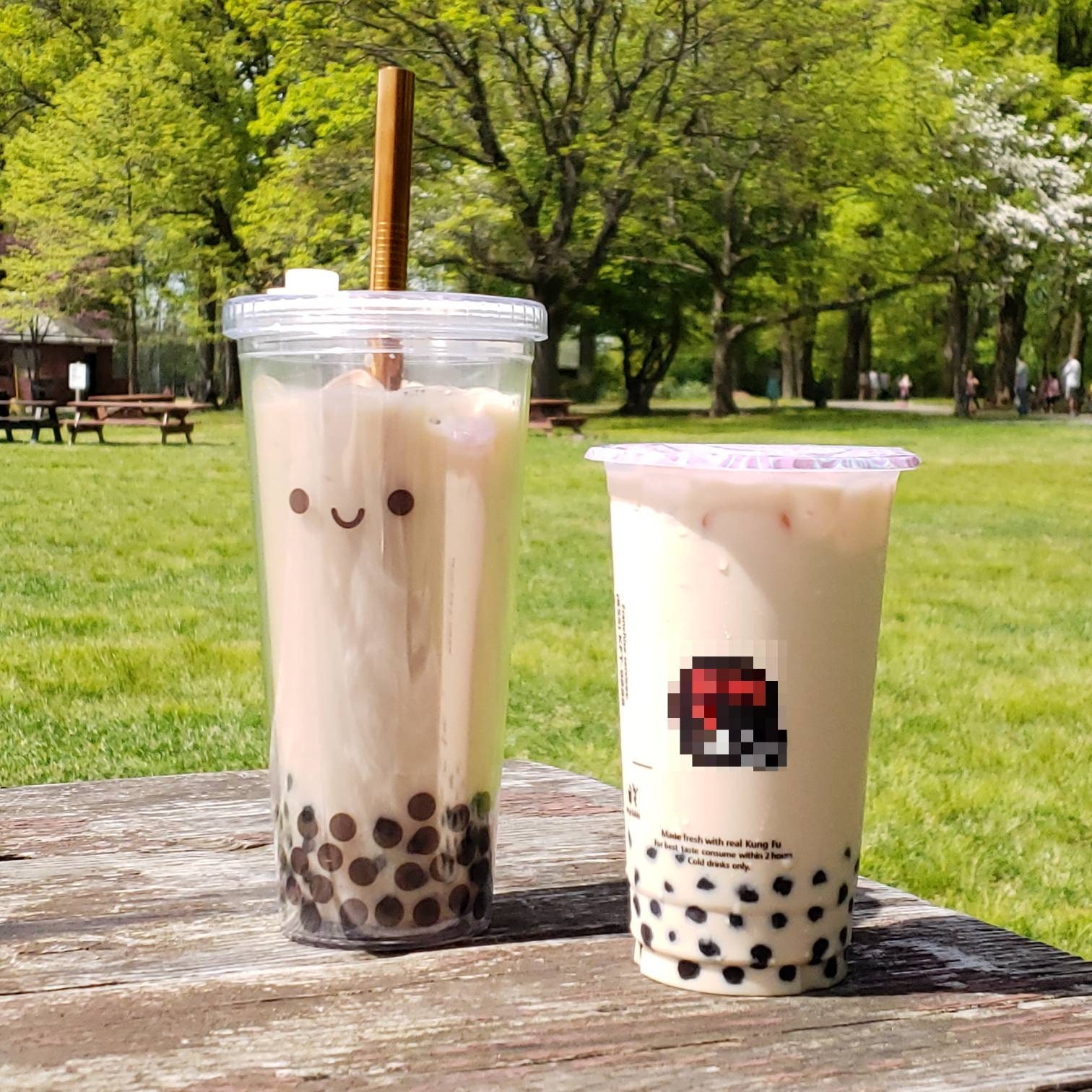 Transparent Boba Tea Glass Cup With Lid and Straw