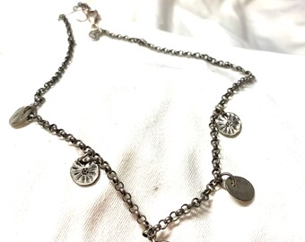 Sterling silver coin necklace