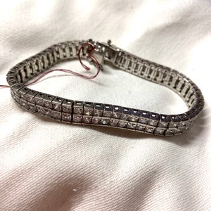 Sterling silver cubic zirconia bracelet