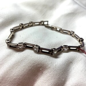 Sterling silver, cubic zirconia bracelet