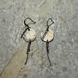 Oxidized Sterling Silver dangling earrings