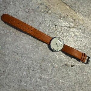 Orange leather watch