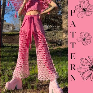 Crochet Wrap Pants Patterncherry Blossom Lace Crochet Pantscrochet