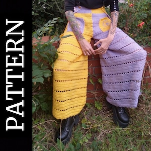 Crochet/Knit Wrap Pants Pattern Guide - Size Inclusive Knit and Crochet Fisherman's Trousers-Download ONLY Accessible Via Browser NOT App