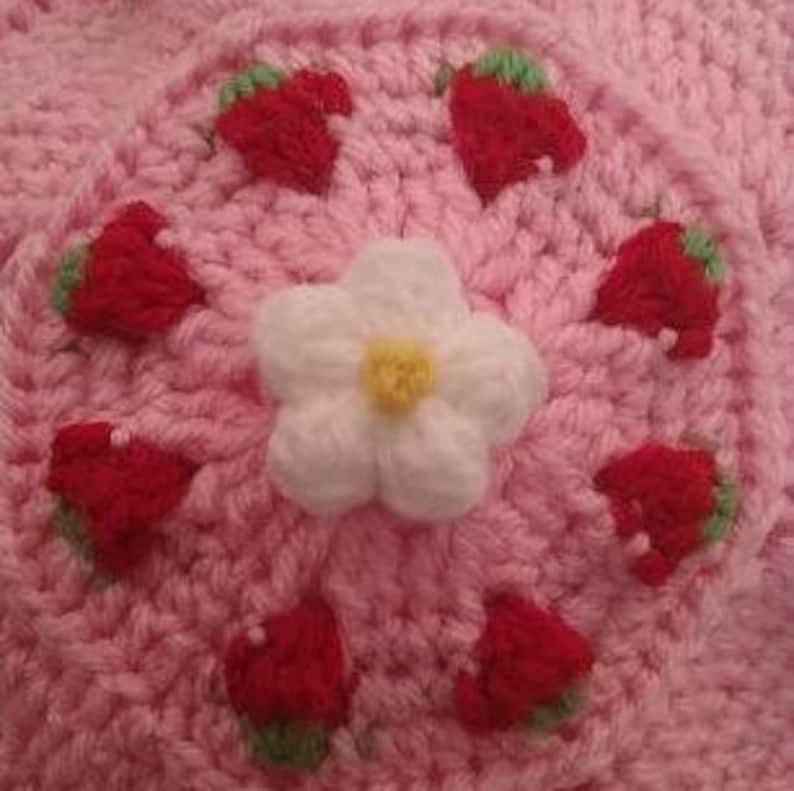 Strawberry Hat Crochet PatternCrochet Beret PatternCrochet Strawberry HatCottagecore Crochet PatternCrochet StrawberryCrochet Pattern image 7