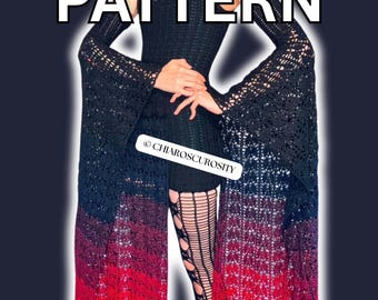 Lace Leaf Kimono Sleeves Crochet Pattern (PDF File)