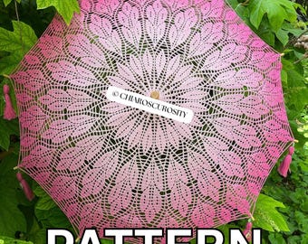 Flower Lace Parasol Crochet Pattern | The Cherry Blossom Parasol (For 10 Rib Frames)