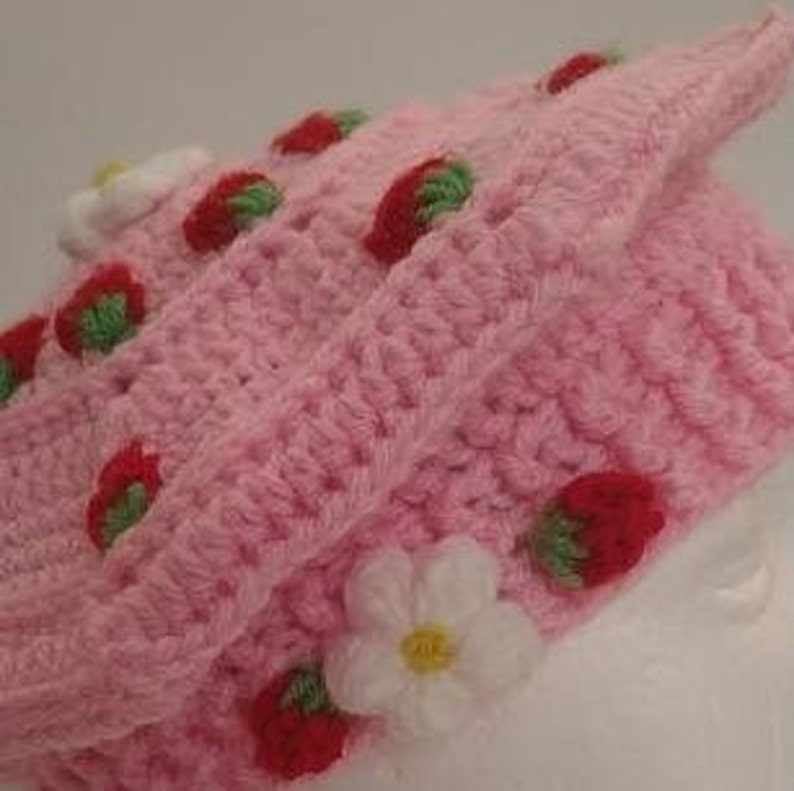 Strawberry Hat Crochet PatternCrochet Beret PatternCrochet Strawberry HatCottagecore Crochet PatternCrochet StrawberryCrochet Pattern image 5