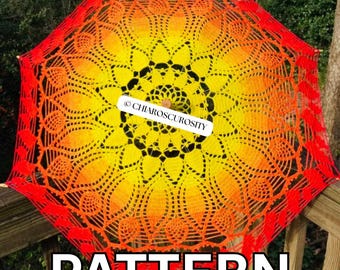 Sun Gazer Crochet Parasol Pattern, Lace Umbrella (PDF Pattern)