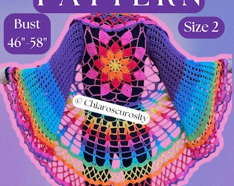 Echeveria Duster Mandala Coat Crochet Pattern (Size 2)