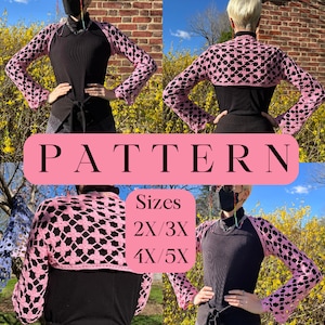 Häkel-Bolero Muster-Häkelblumen Bolero Muster-Häkelanleitung-Häkel Top Muster-Häkel Top Muster-Häkel Crop Top-Crop Top Muster-Kirschblüte